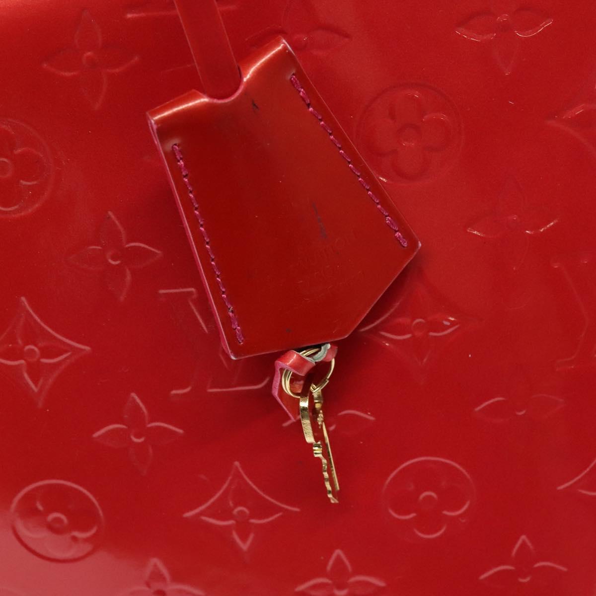 LOUIS VUITTON Monogram Vernis Alma GM Hand Bag Rose Pop M93625 LV Auth 128733