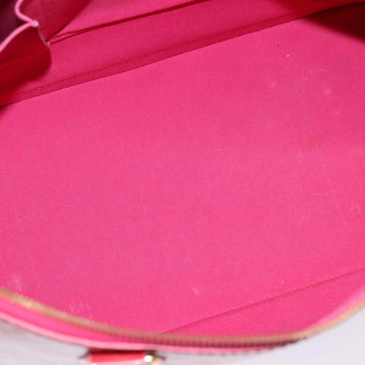 LOUIS VUITTON Monogram Vernis Alma GM Hand Bag Rose Pop M93625 LV Auth 128733
