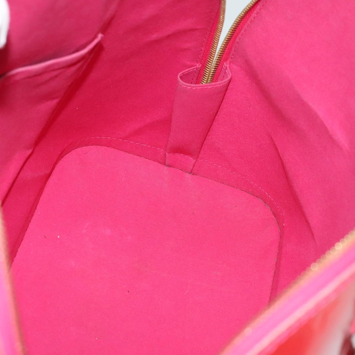 LOUIS VUITTON Monogram Vernis Alma GM Hand Bag Rose Pop M93625 LV Auth 128733
