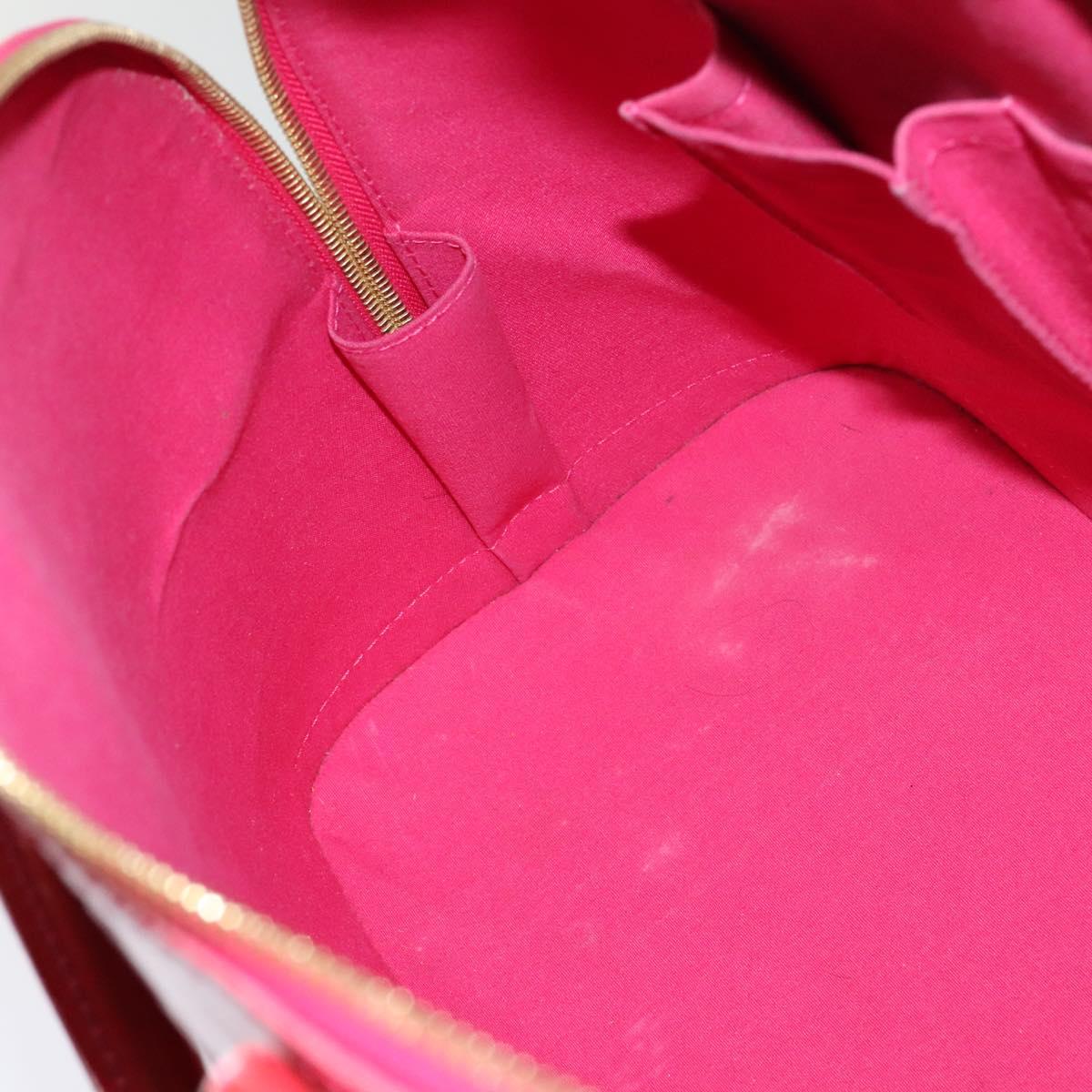 LOUIS VUITTON Monogram Vernis Alma GM Hand Bag Rose Pop M93625 LV Auth 128733