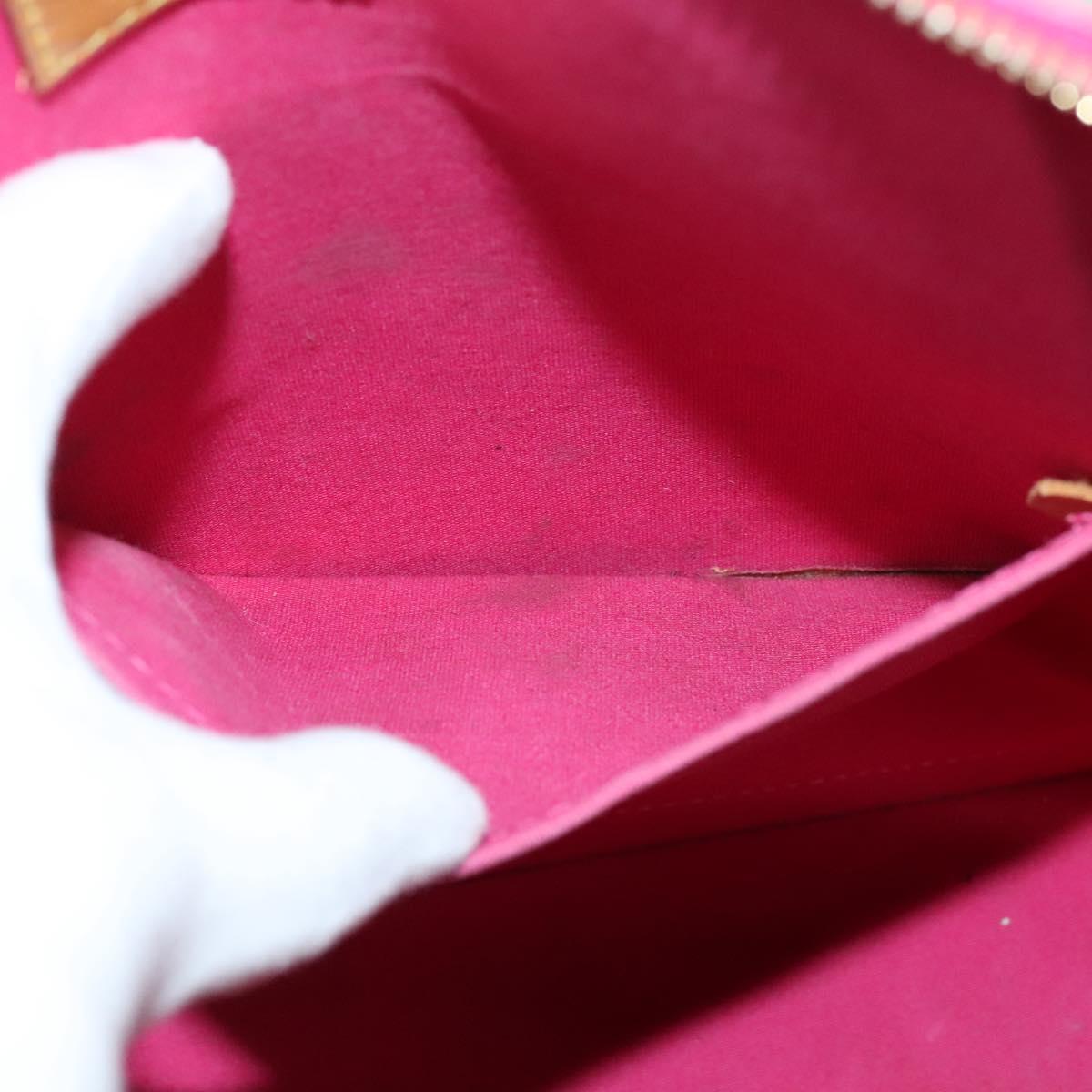 LOUIS VUITTON Monogram Vernis Alma GM Hand Bag Rose Pop M93625 LV Auth 128733