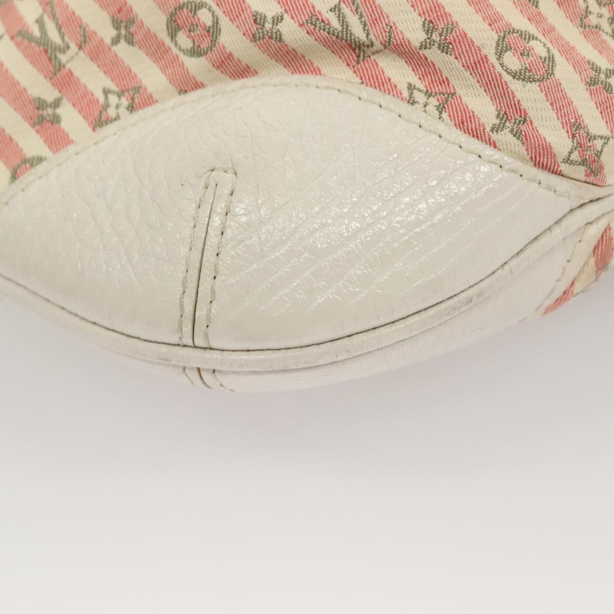 LOUIS VUITTON Mini Lin Croisette Marina PM Bag Pink White M95495 LV Auth 128756