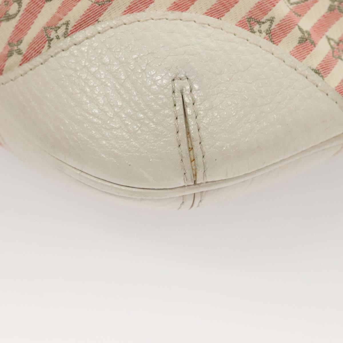 LOUIS VUITTON Mini Lin Croisette Marina PM Bag Pink White M95495 LV Auth 128756