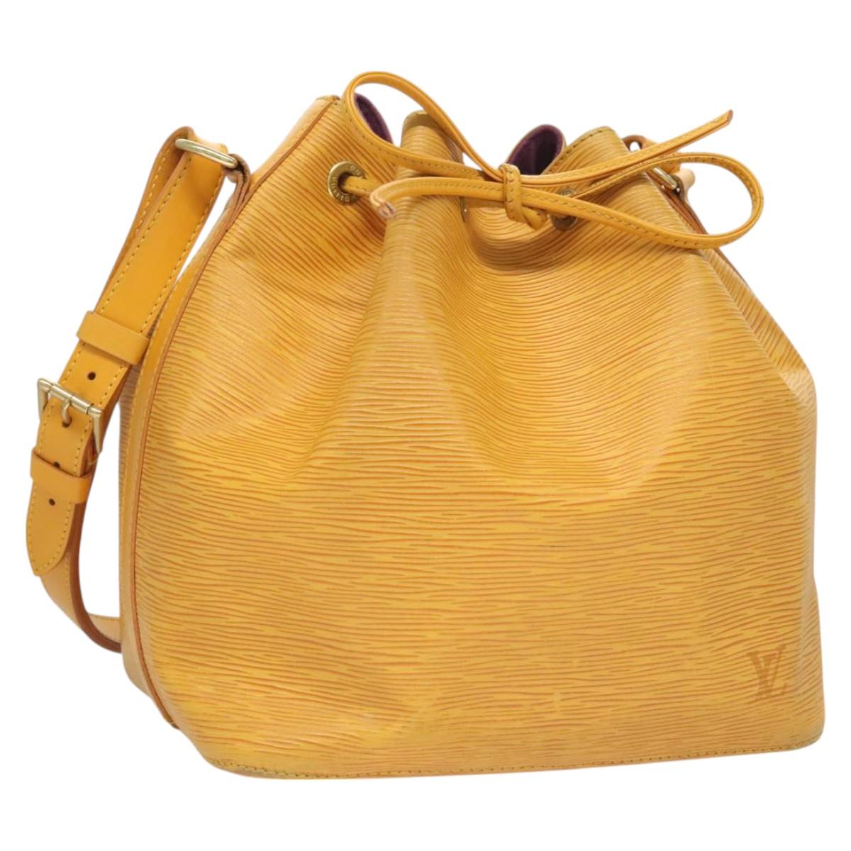 LOUIS VUITTON Epi Petit Noe Shoulder Bag Yellow M44109 LV Auth 128768