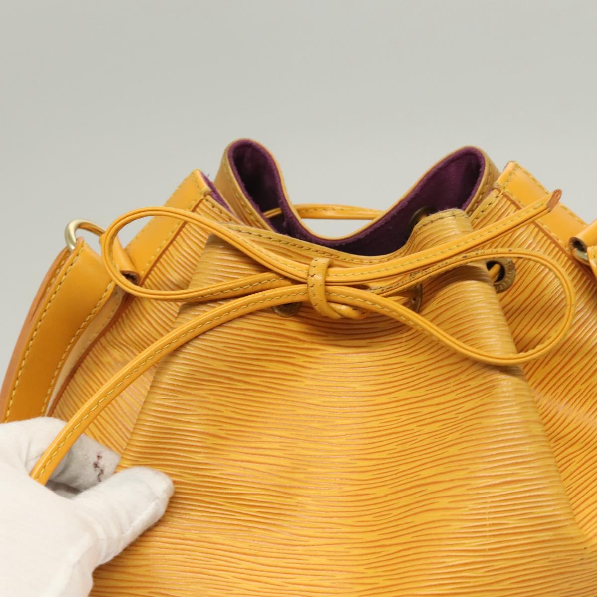 LOUIS VUITTON Epi Petit Noe Shoulder Bag Yellow M44109 LV Auth 128768