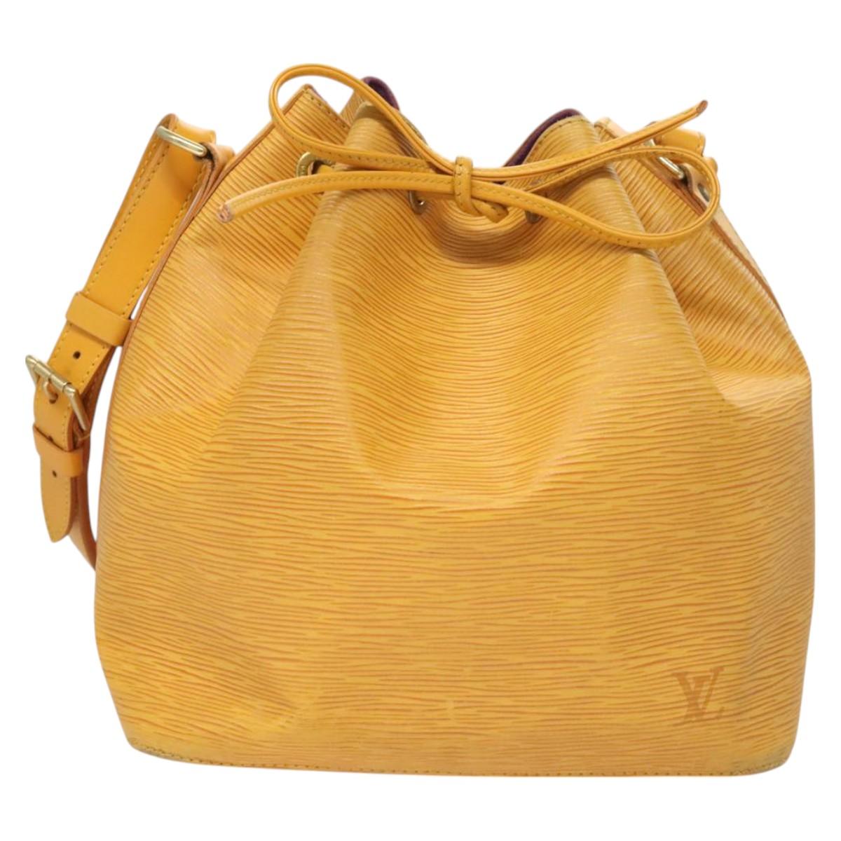 LOUIS VUITTON Epi Petit Noe Shoulder Bag Yellow M44109 LV Auth 128768