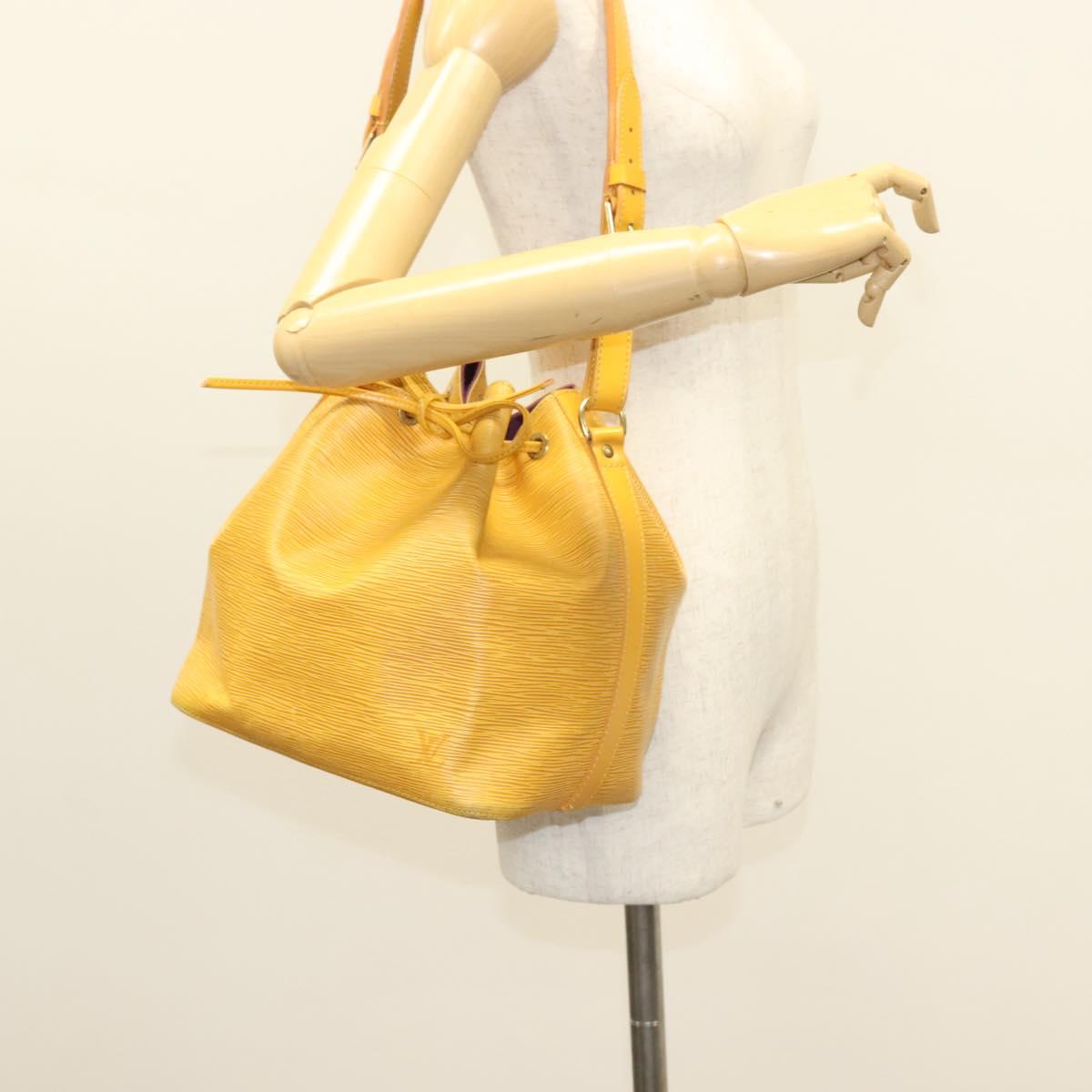 LOUIS VUITTON Epi Petit Noe Shoulder Bag Yellow M44109 LV Auth 128768