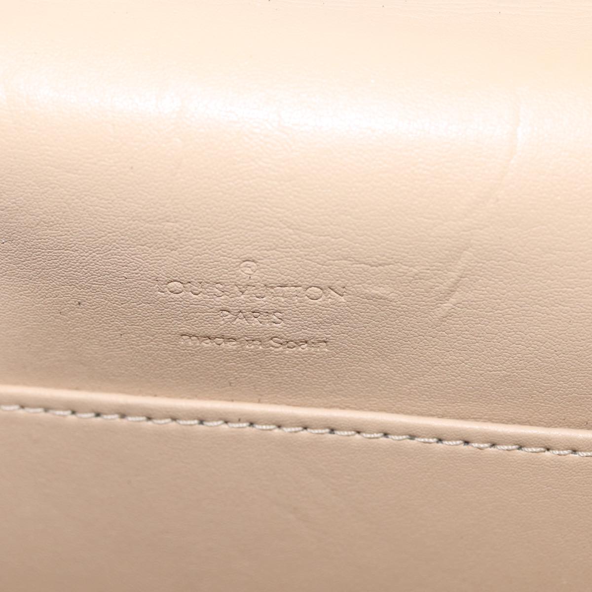 LOUIS VUITTON Monogram Vernis Thompson Street Bag Beige M91301 LV Auth 128772