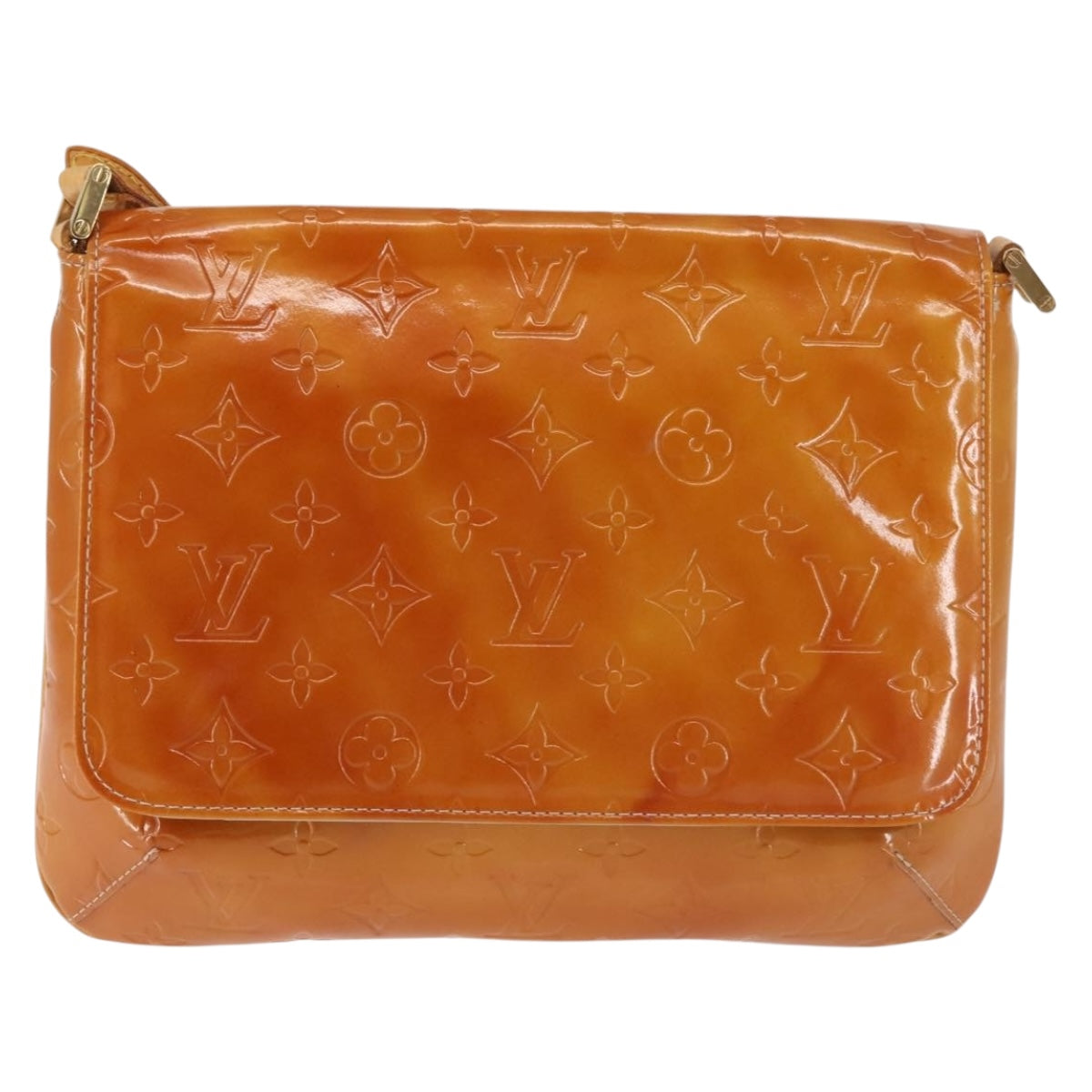 LOUIS VUITTON Monogram Vernis Thompson Street Bag Beige M91301 LV Auth 128772