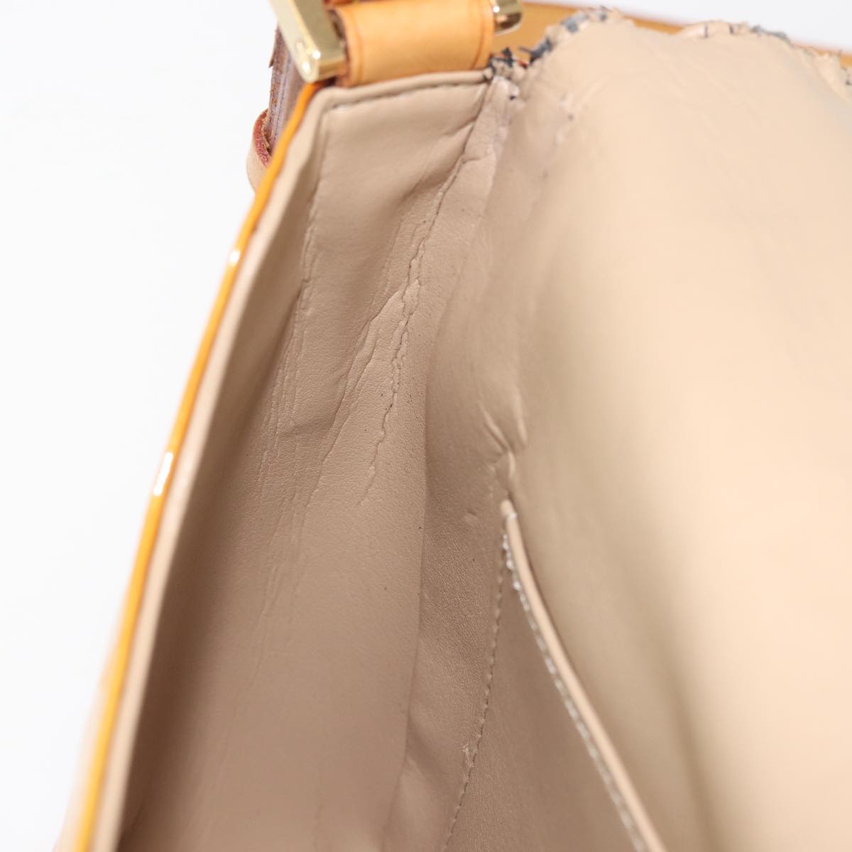 LOUIS VUITTON Monogram Vernis Thompson Street Bag Beige M91301 LV Auth 128772