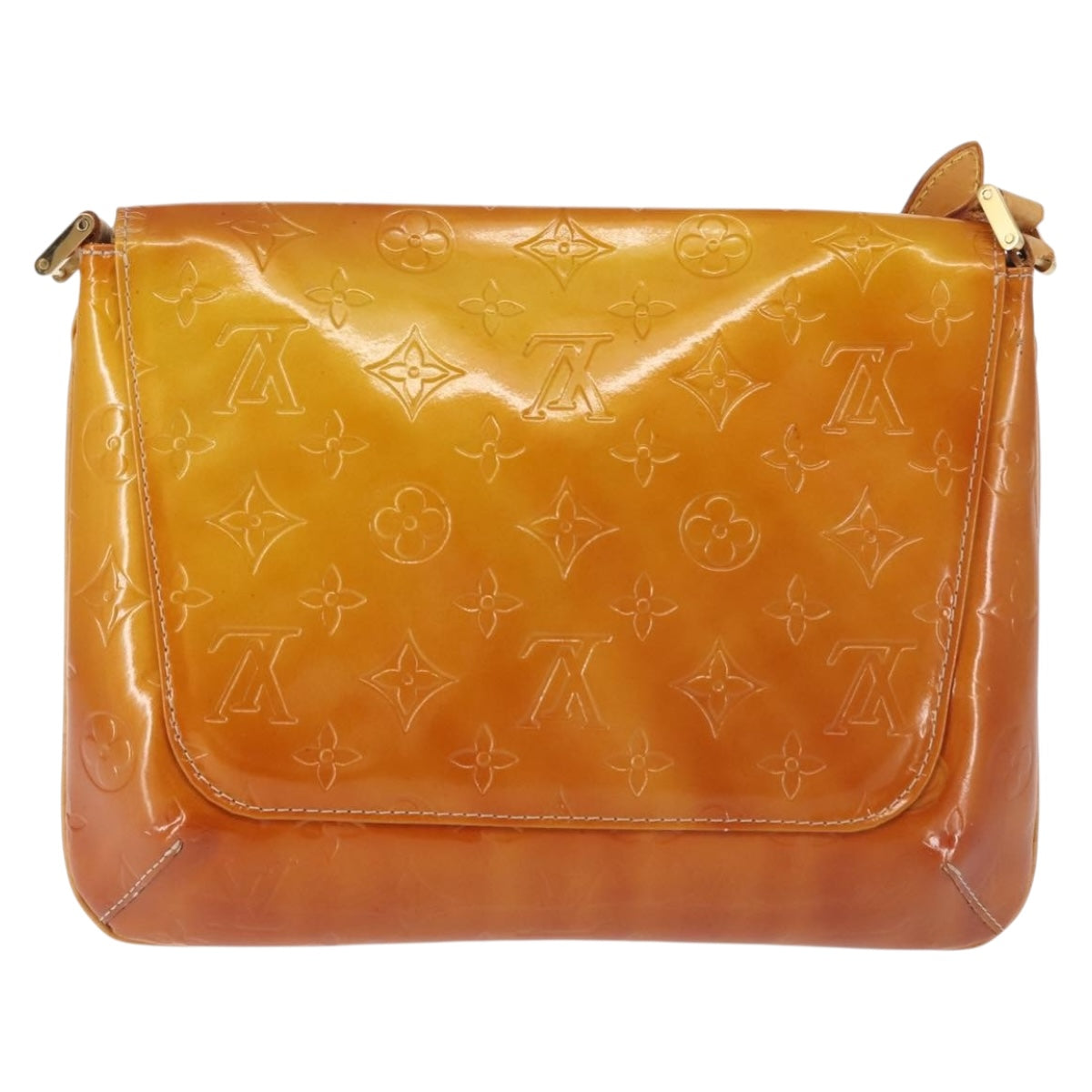 LOUIS VUITTON Monogram Vernis Thompson Street Bag Beige M91301 LV Auth 128772