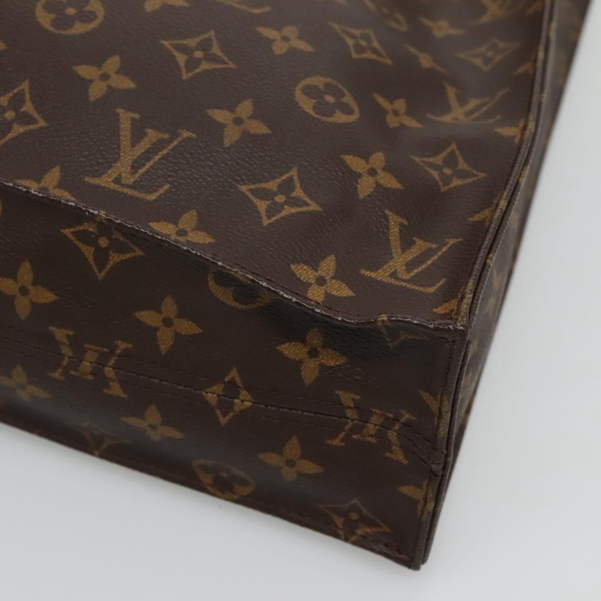 LOUIS VUITTON Monogram Sac Plat Hand Bag M51140 LV Auth 128776