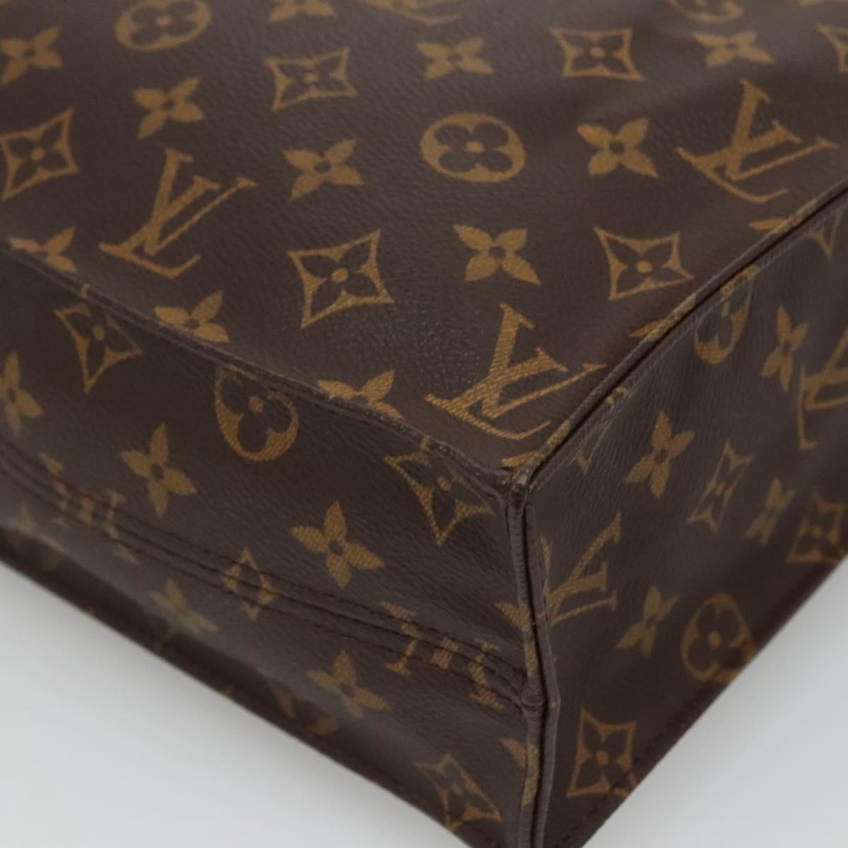LOUIS VUITTON Monogram Sac Plat Hand Bag M51140 LV Auth 128776