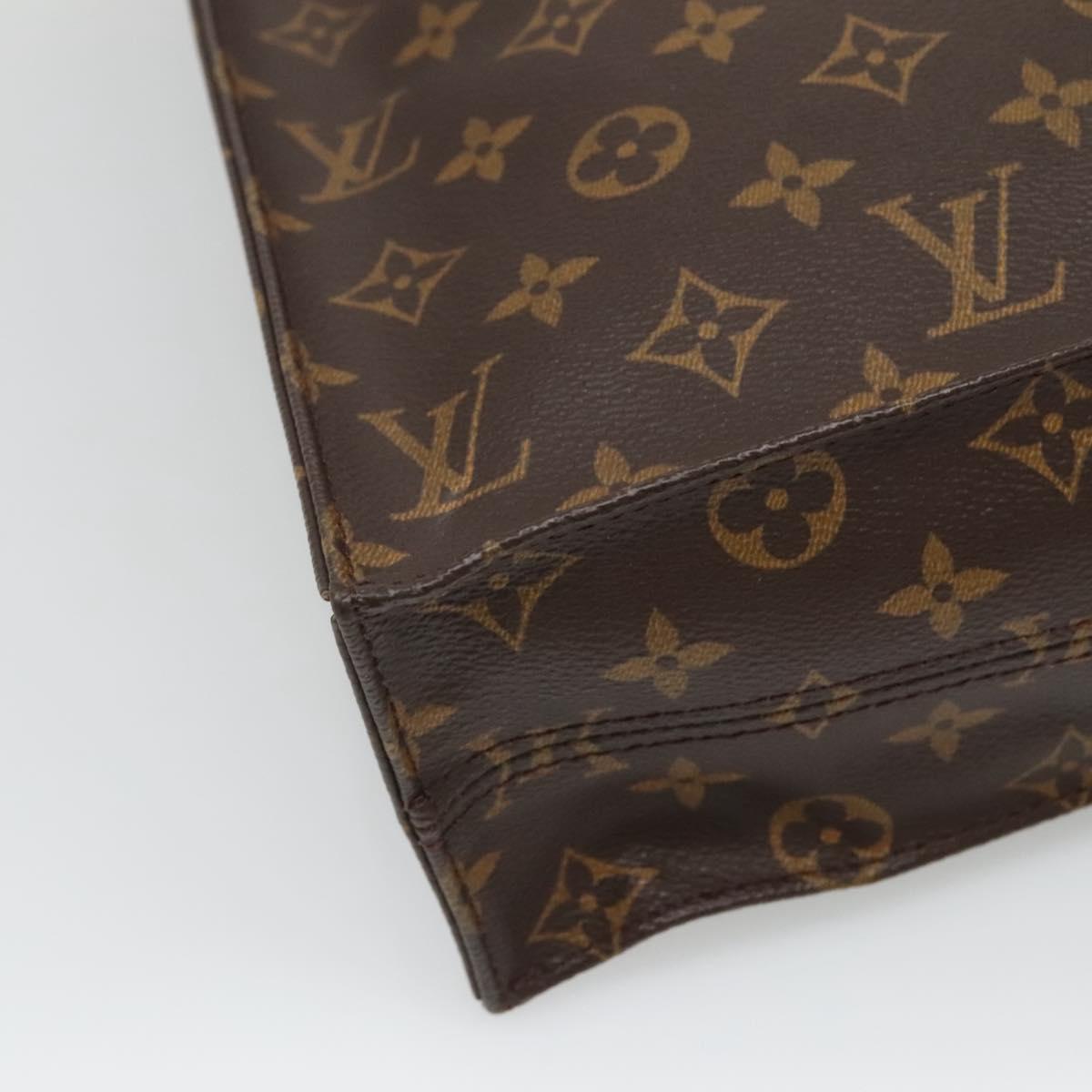 LOUIS VUITTON Monogram Sac Plat Hand Bag M51140 LV Auth 128776