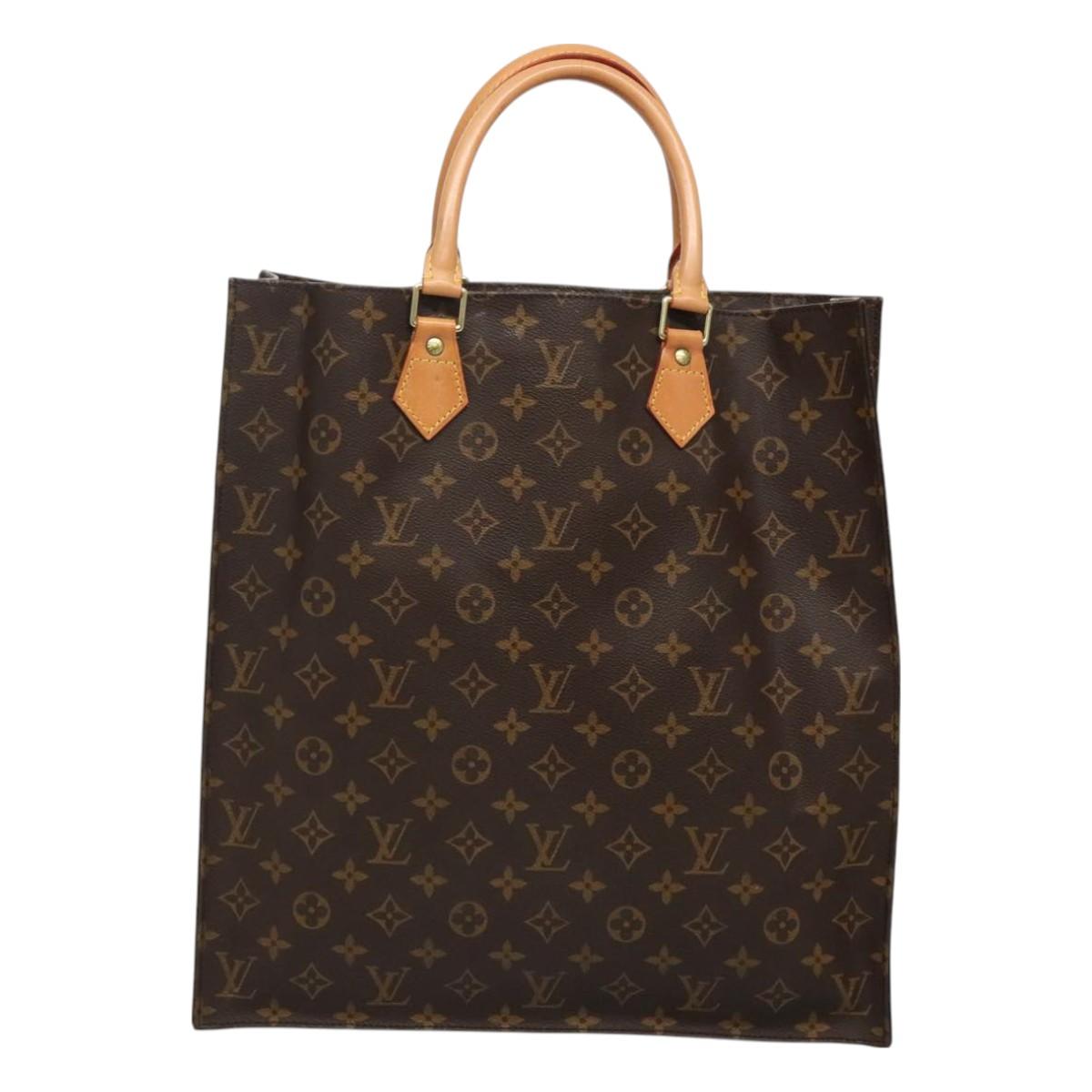LOUIS VUITTON Monogram Sac Plat Hand Bag M51140 LV Auth 128776