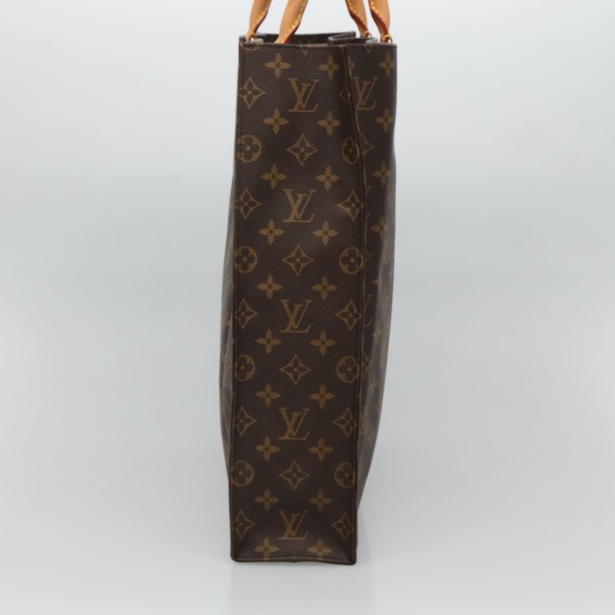 LOUIS VUITTON Monogram Sac Plat Hand Bag M51140 LV Auth 128776