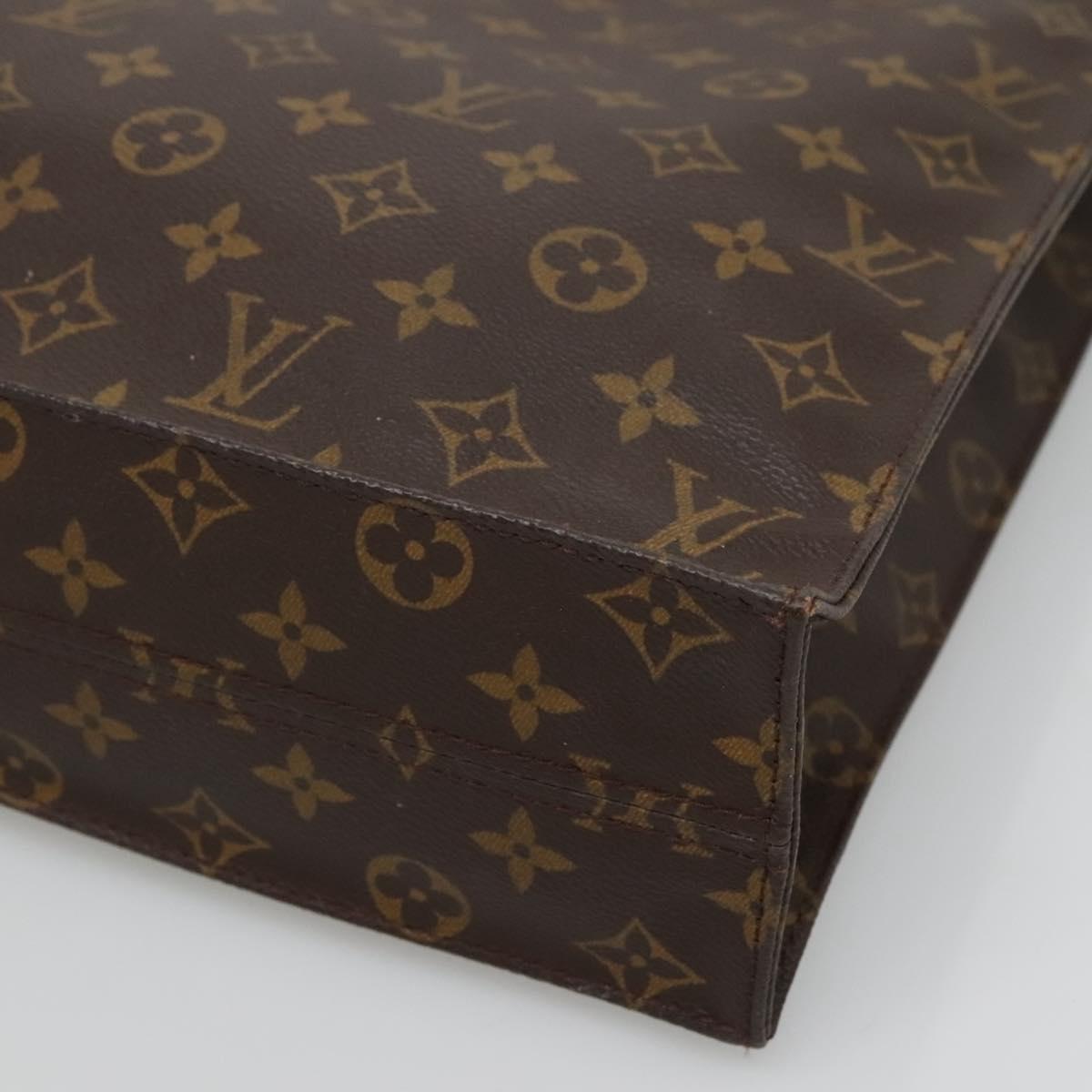 LOUIS VUITTON Monogram Sac Plat Hand Bag M51140 LV Auth 128777
