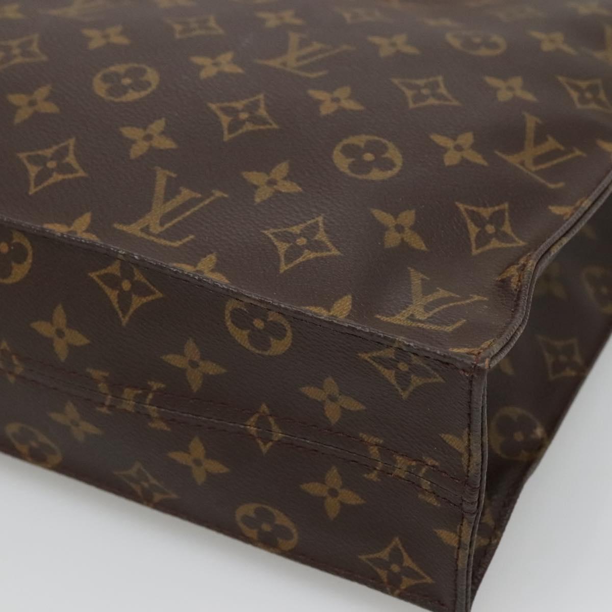LOUIS VUITTON Monogram Sac Plat Hand Bag M51140 LV Auth 128777