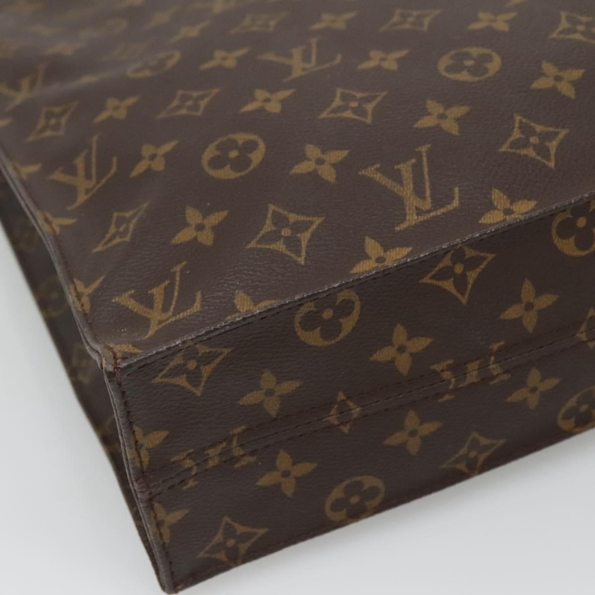 LOUIS VUITTON Monogram Sac Plat Hand Bag M51140 LV Auth 128777