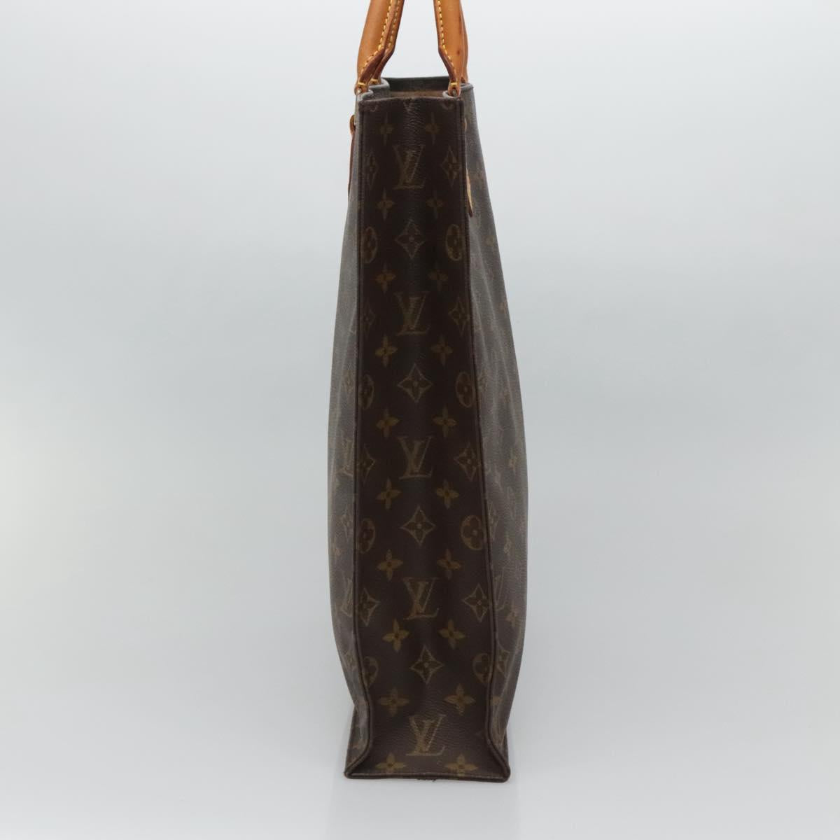 LOUIS VUITTON Monogram Sac Plat Hand Bag M51140 LV Auth 128777