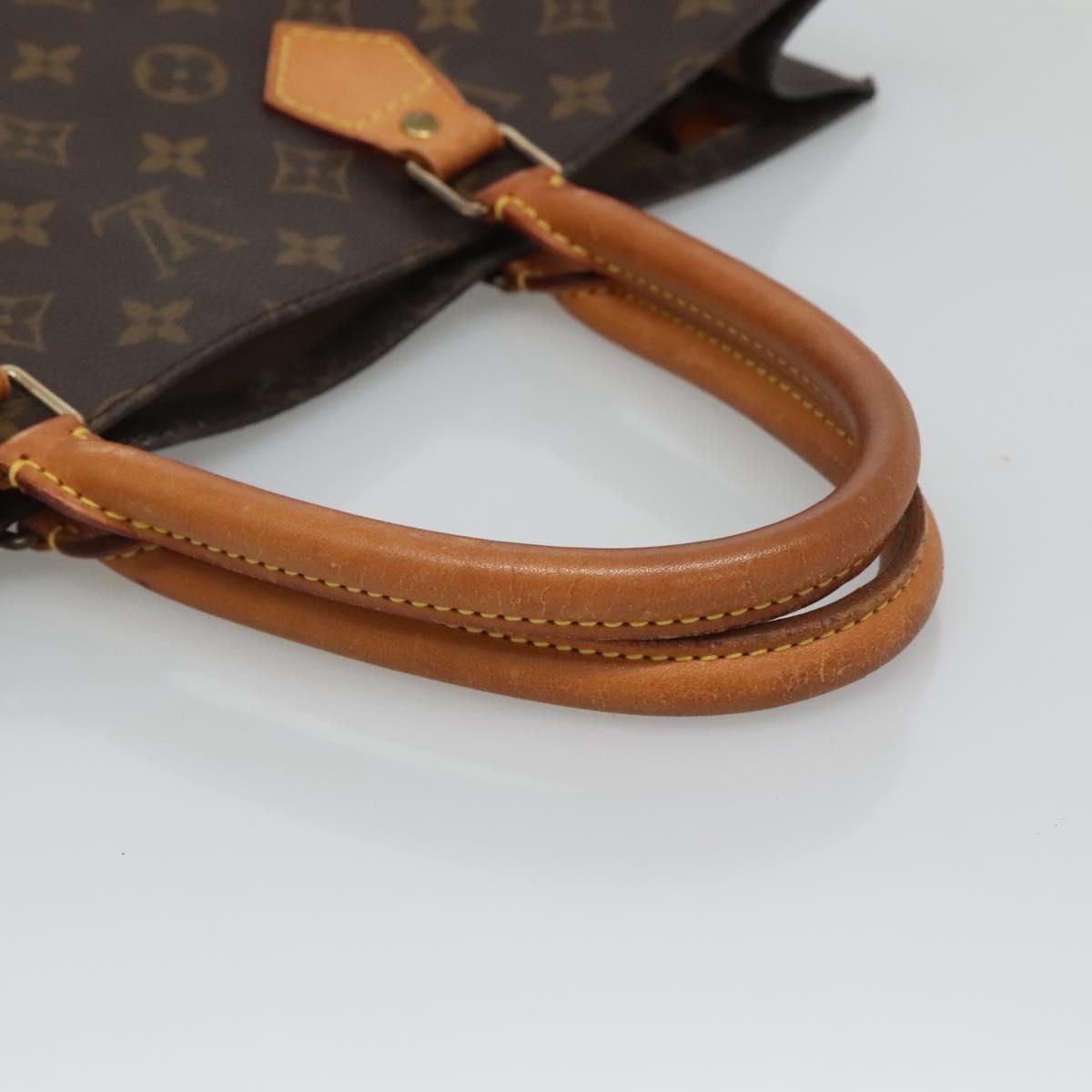LOUIS VUITTON Monogram Sac Plat Hand Bag M51140 LV Auth 128777