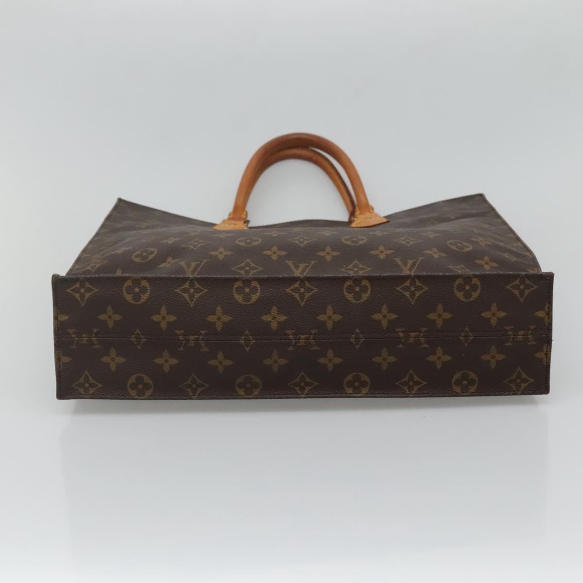 LOUIS VUITTON Monogram Sac Plat Hand Bag M51140 LV Auth 128777