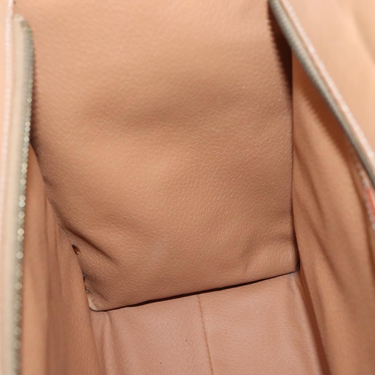 CELINE Macadam Canvas Tote Bag PVC Beige Gold Auth 128779