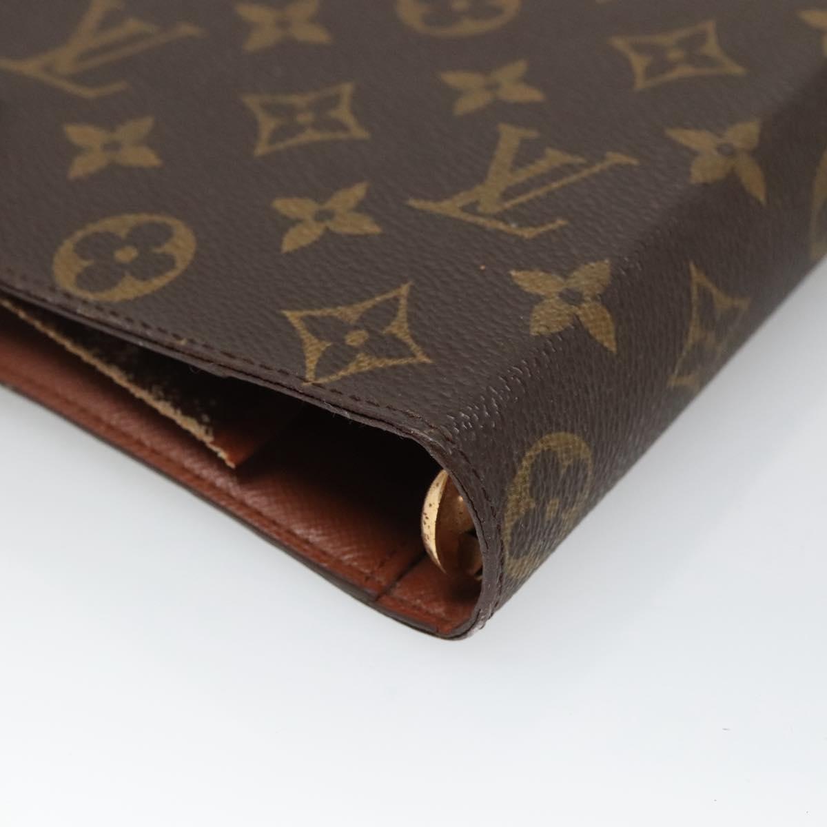 LOUIS VUITTON Monogram Agenda MM Day Planner Cover R20105 LV Auth 128793
