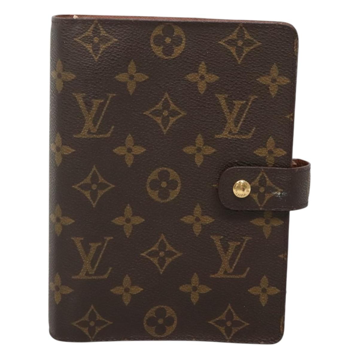 LOUIS VUITTON Monogram Agenda MM Day Planner Cover R20105 LV Auth 128793