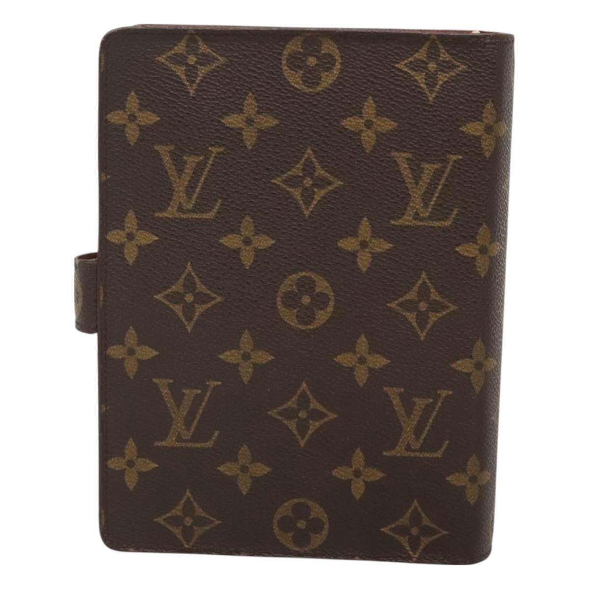LOUIS VUITTON Monogram Agenda MM Day Planner Cover R20105 LV Auth 128793