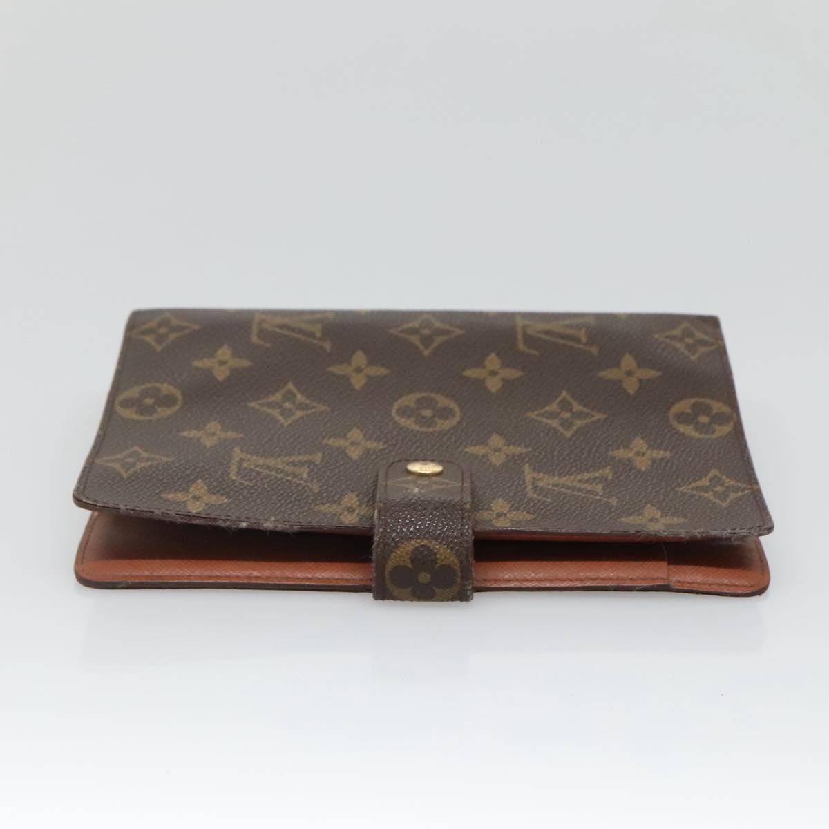 LOUIS VUITTON Monogram Agenda MM Day Planner Cover R20105 LV Auth 128793