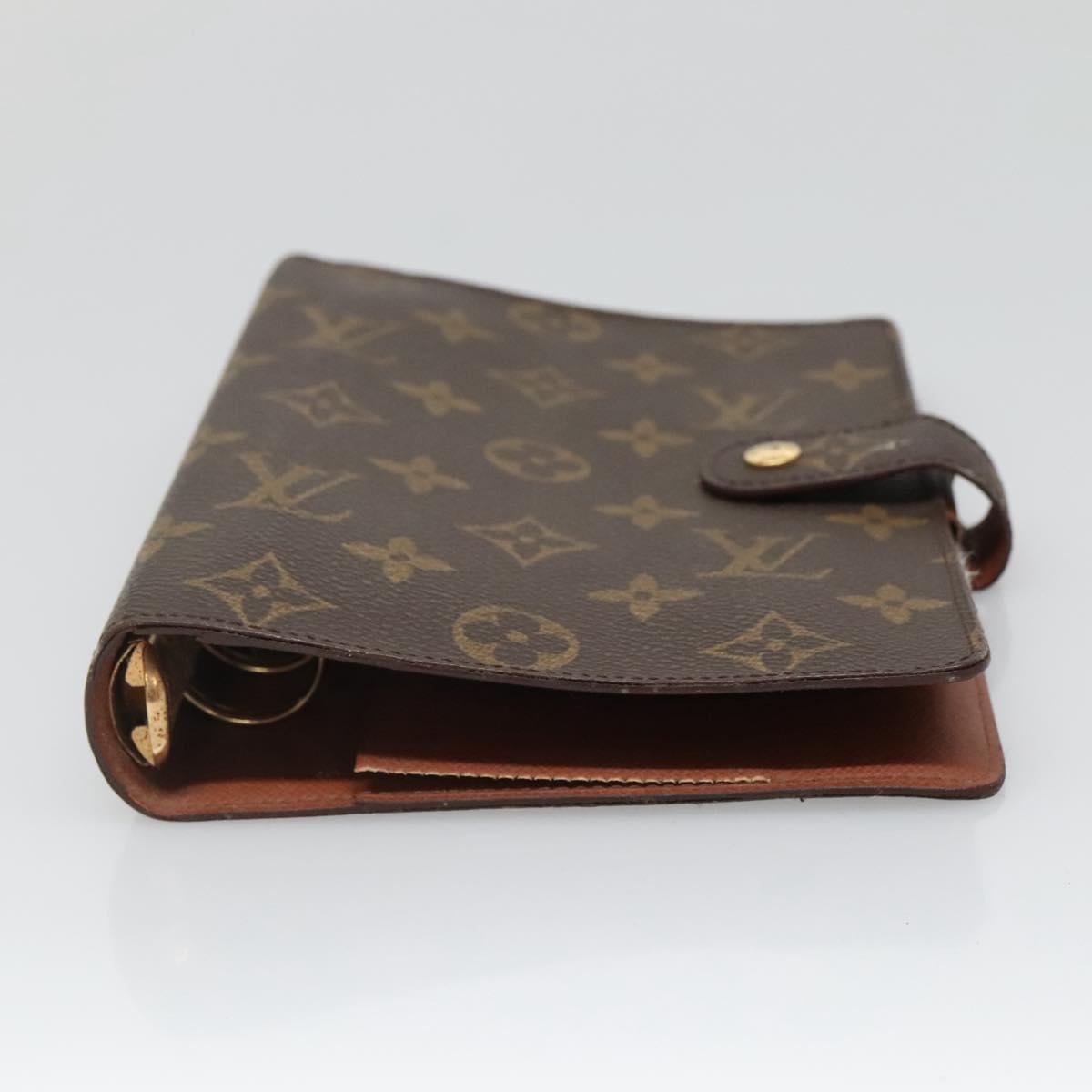 LOUIS VUITTON Monogram Agenda MM Day Planner Cover R20105 LV Auth 128793