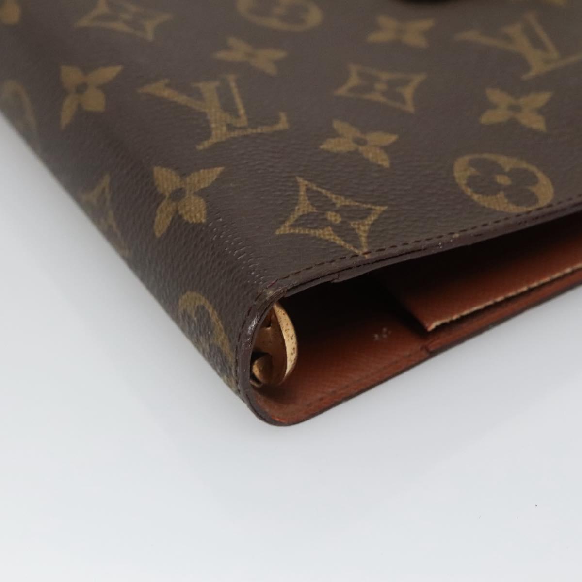 LOUIS VUITTON Monogram Agenda MM Day Planner Cover R20105 LV Auth 128793