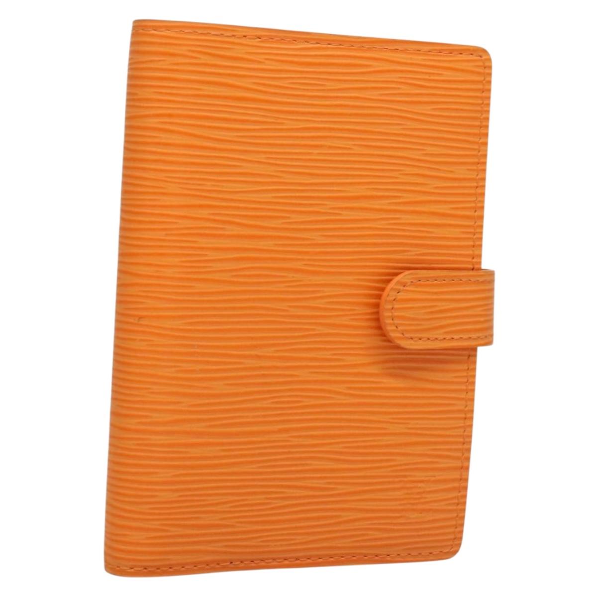 LOUIS VUITTON Epi Agenda PM Day Planner Cover Orange Mandarin R2005H Auth 128795