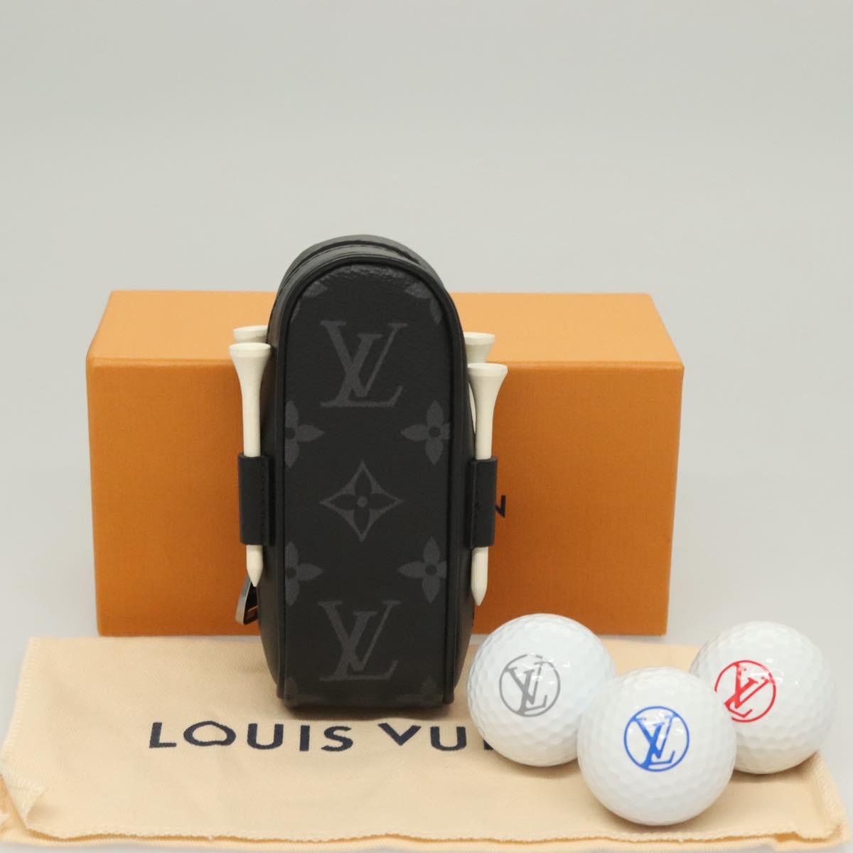 LOUIS VUITTON Monogram Eclipse Set Golf Andrews Bag Charm GI0344 LV Auth 128808M