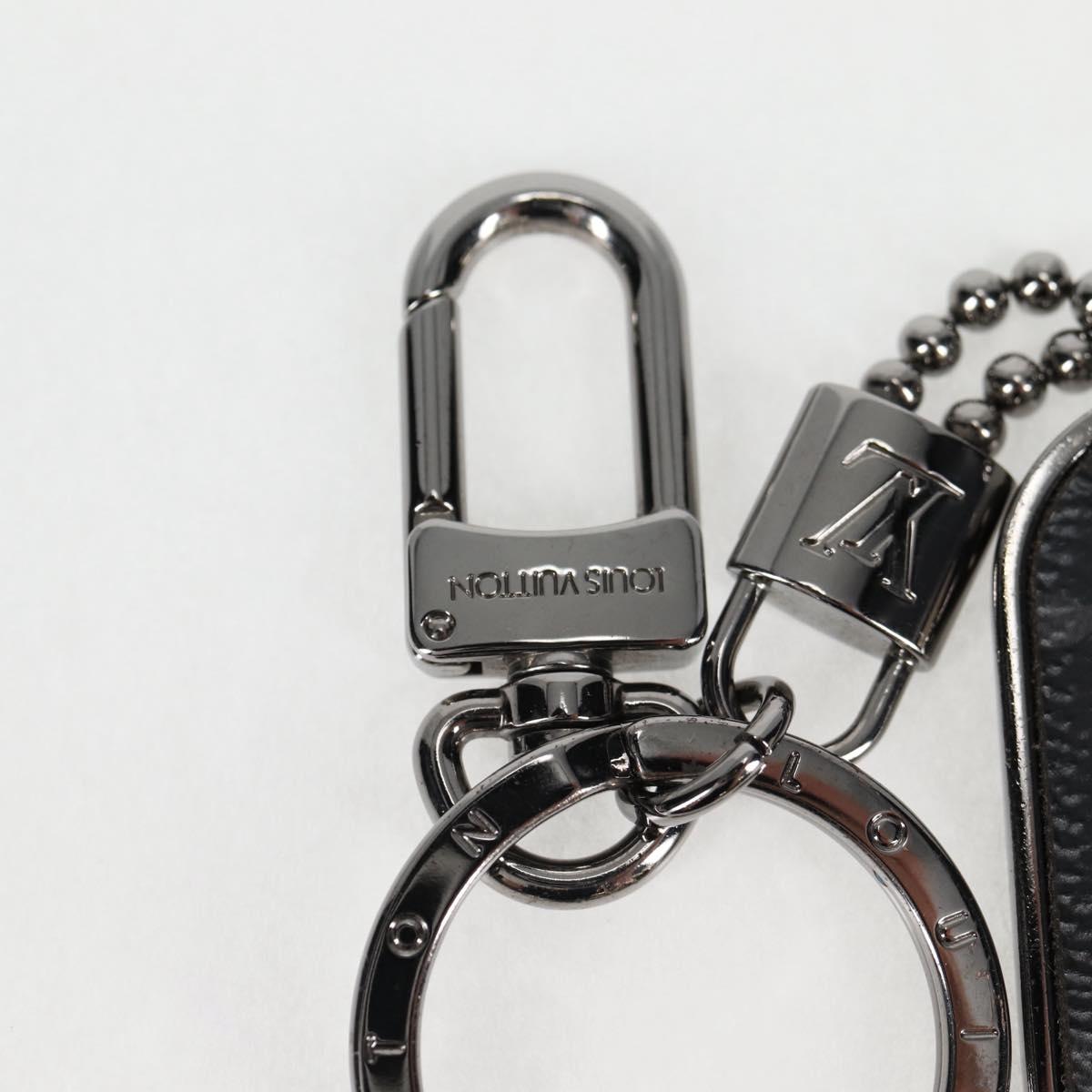 LOUIS VUITTON Eclipse Porte Cles Tab Key Holder metal Silver M63618 Auth 128810M
