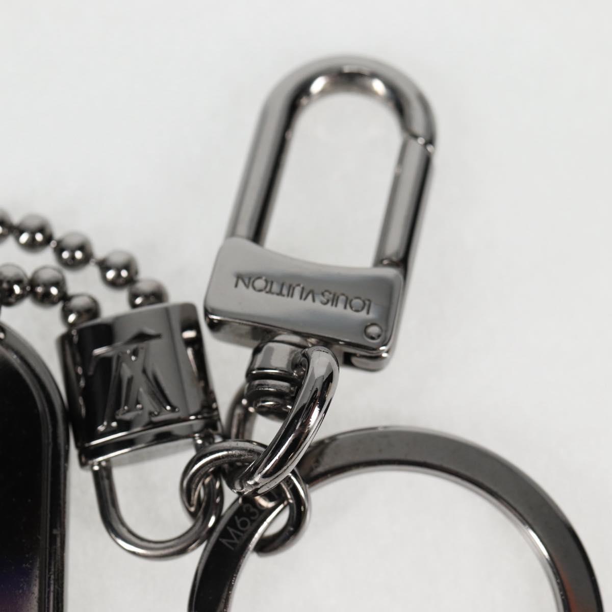 LOUIS VUITTON Eclipse Porte Cles Tab Key Holder metal Silver M63618 Auth 128810M