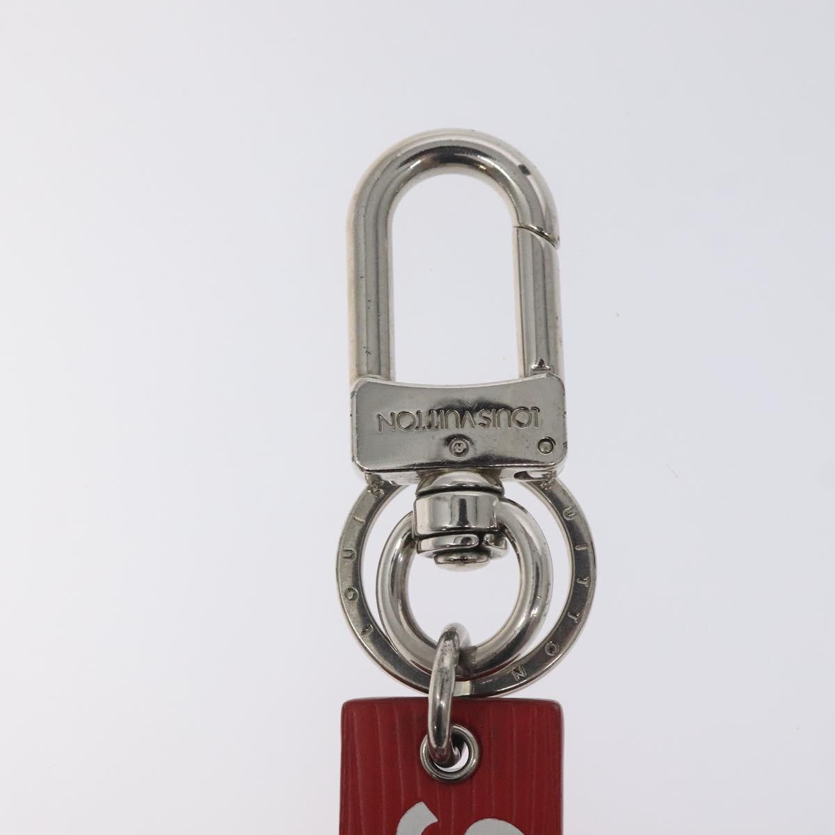 LOUIS VUITTON Epi LV × Supreme Downtown Tab Charm Charm Red MP2074 Auth 128812
