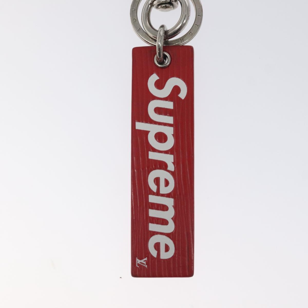 LOUIS VUITTON Epi LV × Supreme Downtown Tab Charm Charm Red MP2074 Auth 128812