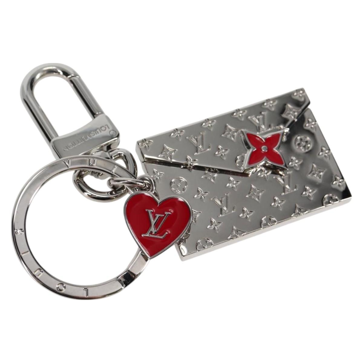 LOUIS VUITTON Monogram LV envelope Key Holder metal Silver M01296 Auth 128813M