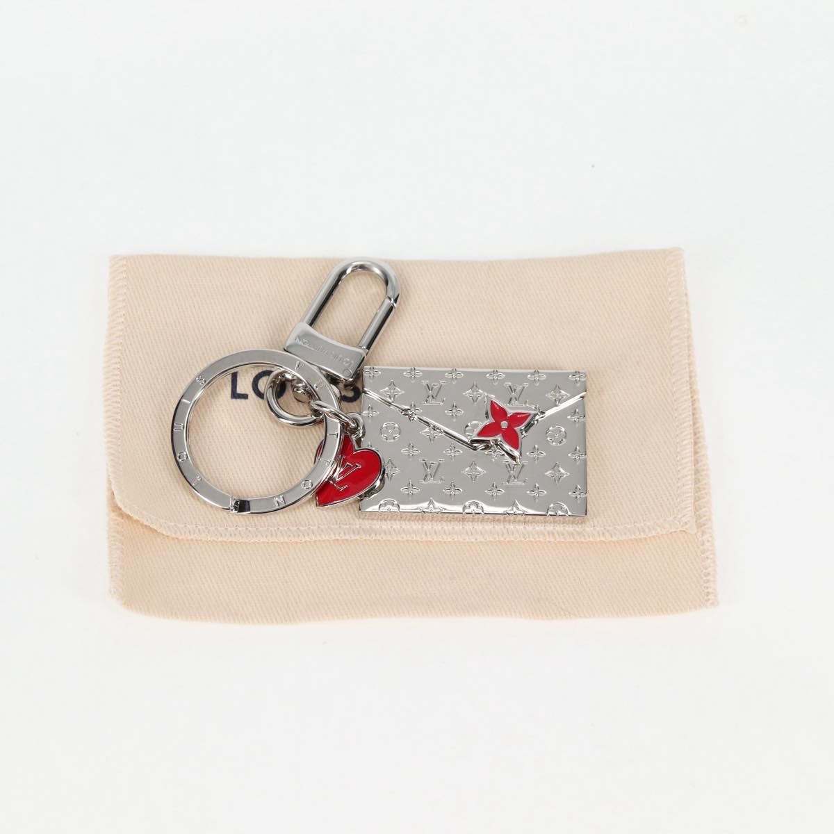 LOUIS VUITTON Monogram LV envelope Key Holder metal Silver M01296 Auth 128813M