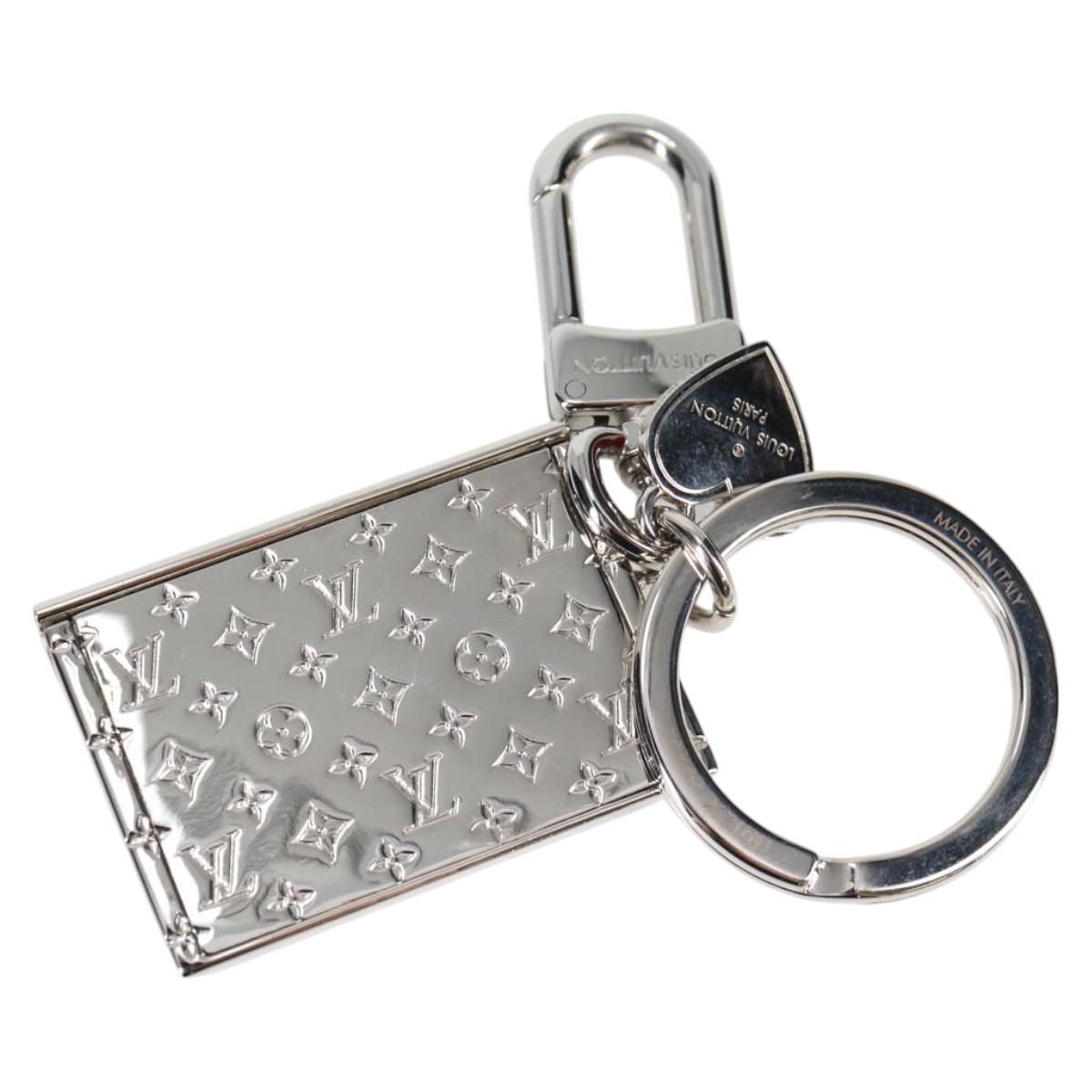 LOUIS VUITTON Monogram LV envelope Key Holder metal Silver M01296 Auth 128813M