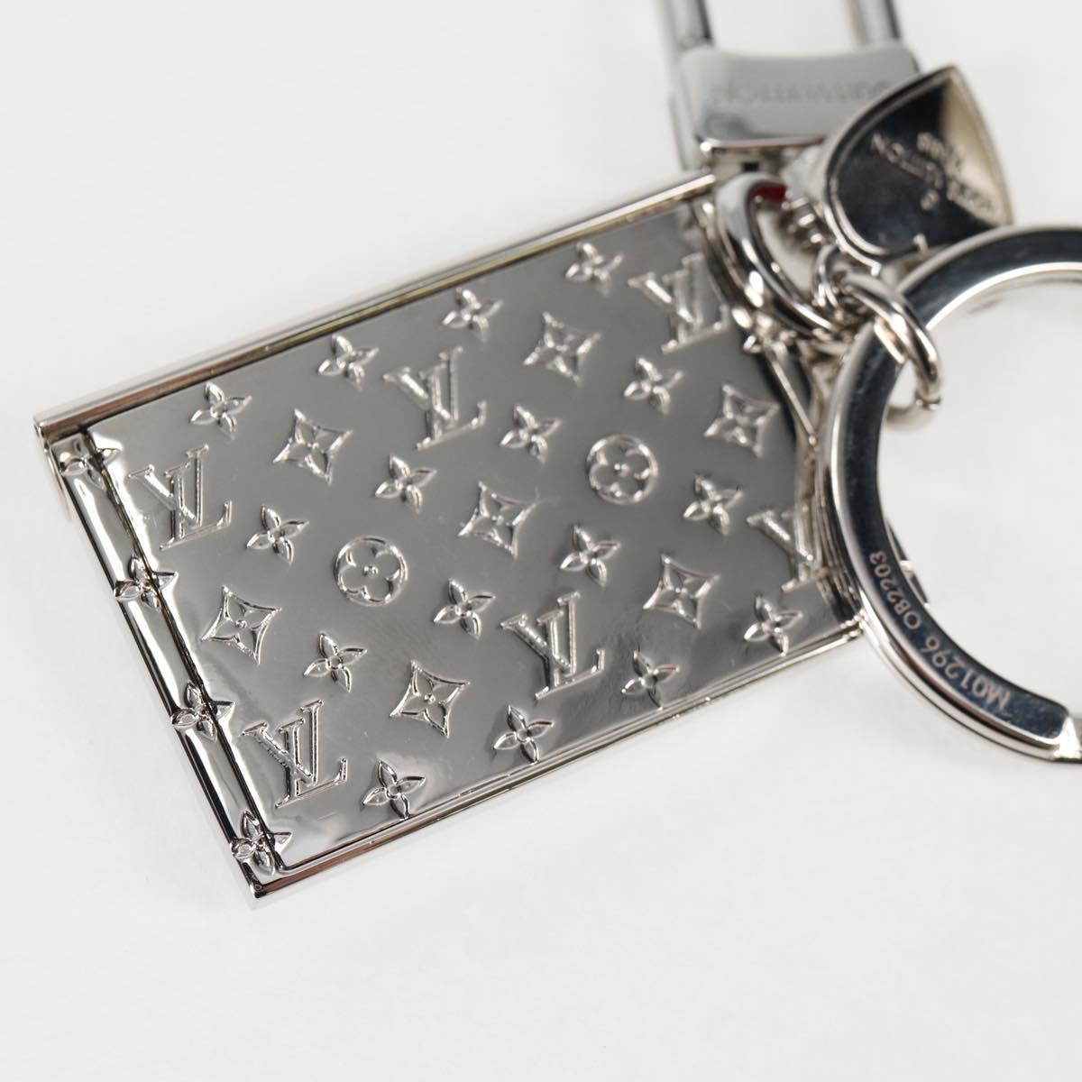 LOUIS VUITTON Monogram LV envelope Key Holder metal Silver M01296 Auth 128813M