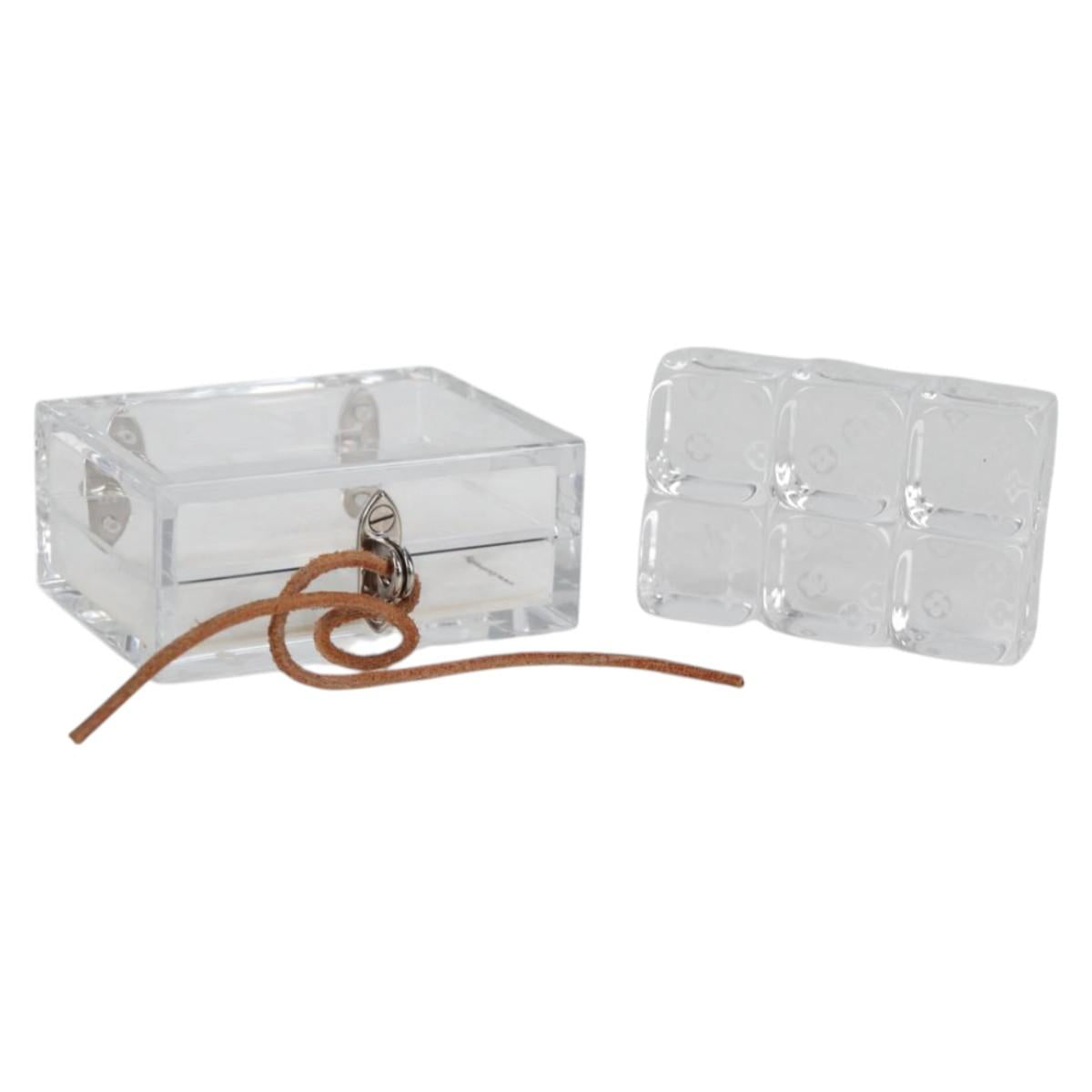 LOUIS VUITTON Domino Dice 6 Set Clear LV Auth 128818