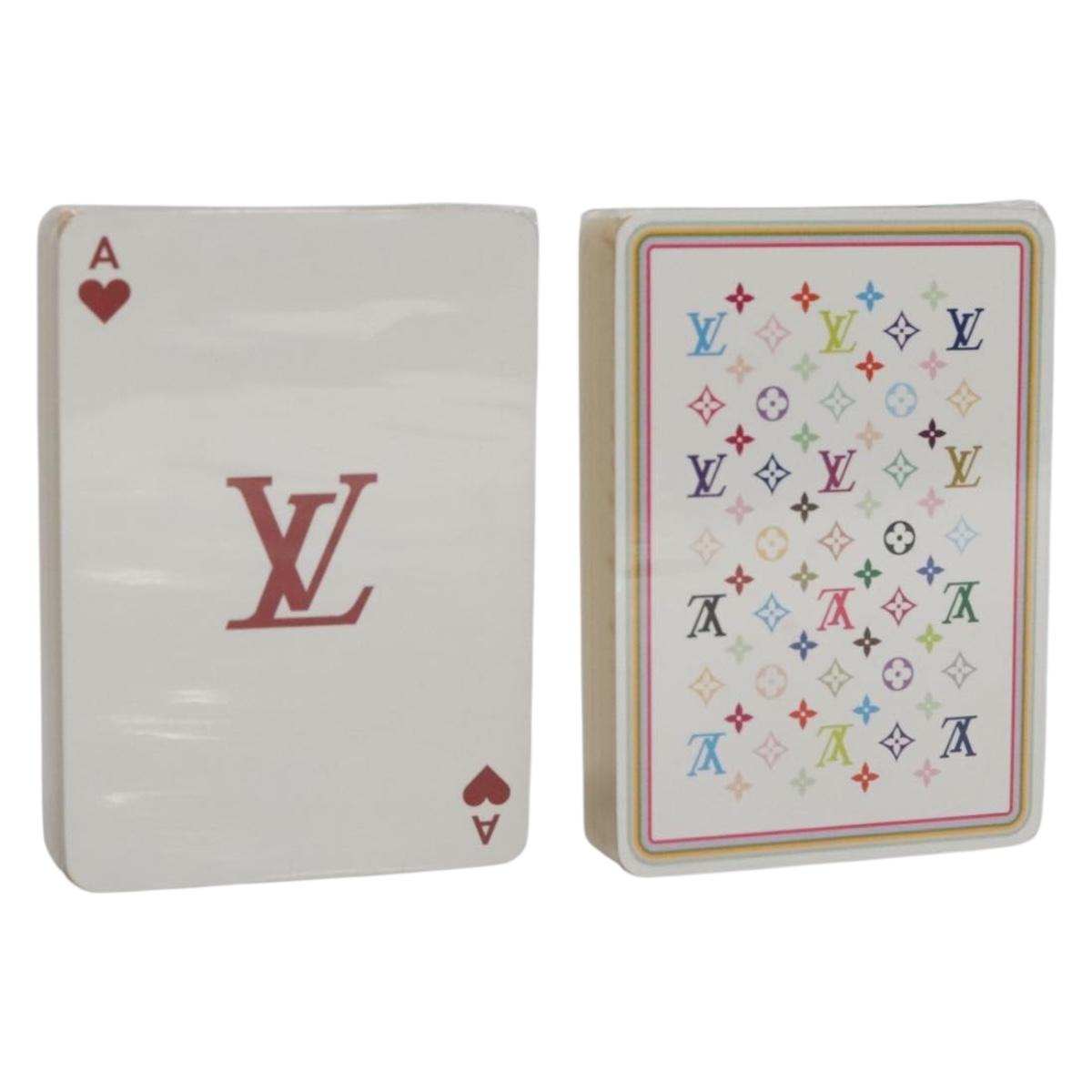 LOUIS VUITTON Monogram Multicolor Playing Cards Black White LV Auth 128819