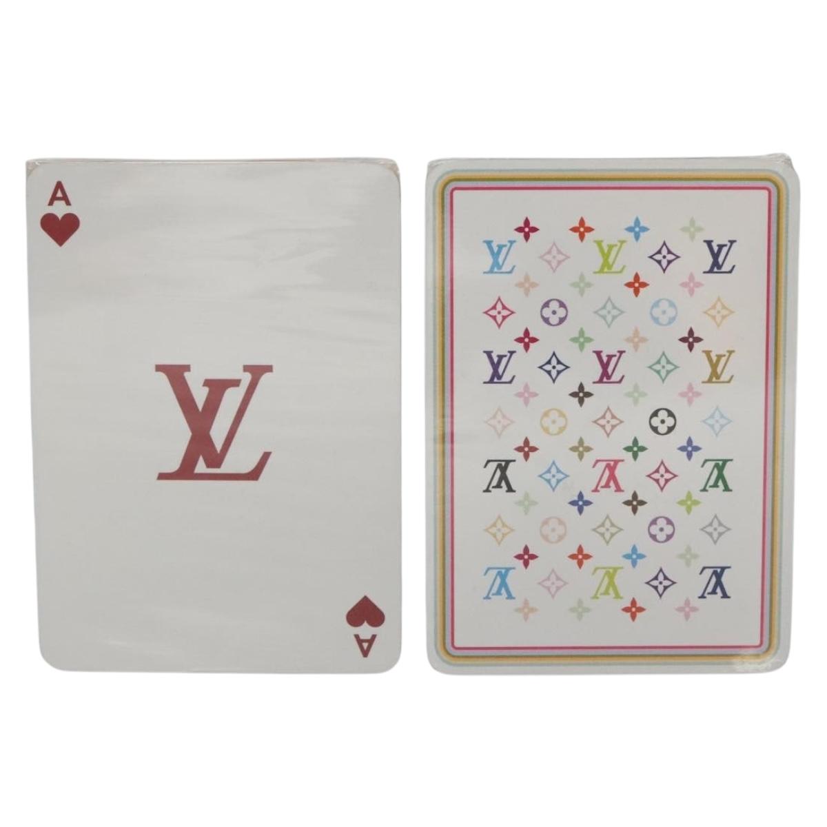 LOUIS VUITTON Monogram Multicolor Playing Cards Black White LV Auth 128819