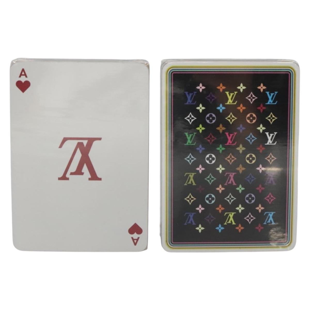 LOUIS VUITTON Monogram Multicolor Playing Cards Black White LV Auth 128819