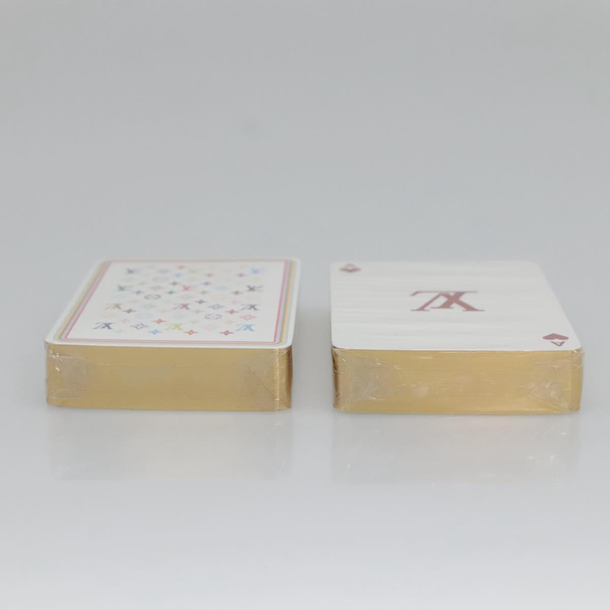 LOUIS VUITTON Monogram Multicolor Playing Cards Black White LV Auth 128819