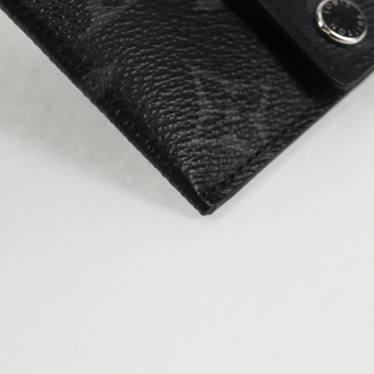 LOUIS VUITTON Monogram Eclipse Porte Cartes On Strap M83155 LV Auth 128825M
