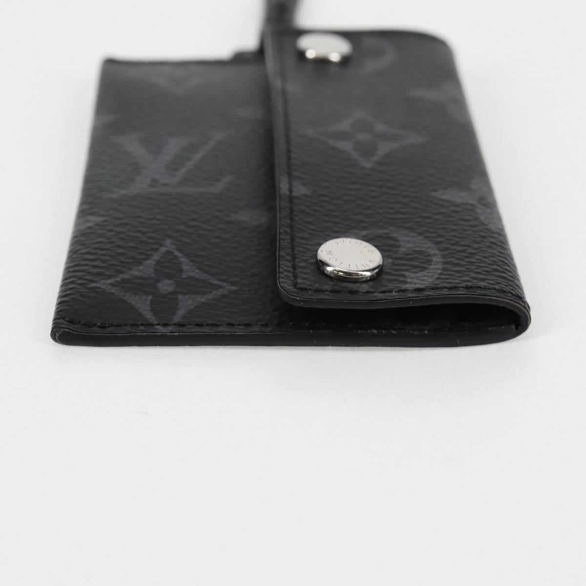 LOUIS VUITTON Monogram Eclipse Porte Cartes On Strap M83155 LV Auth 128825M